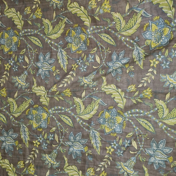 One world market 48 x84 blackout Tamara curtain green and grey Boho floral print - Picture 5 of 5